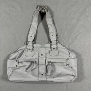 Shoulder Bag Gray Y2K Zipper Detail Vintage